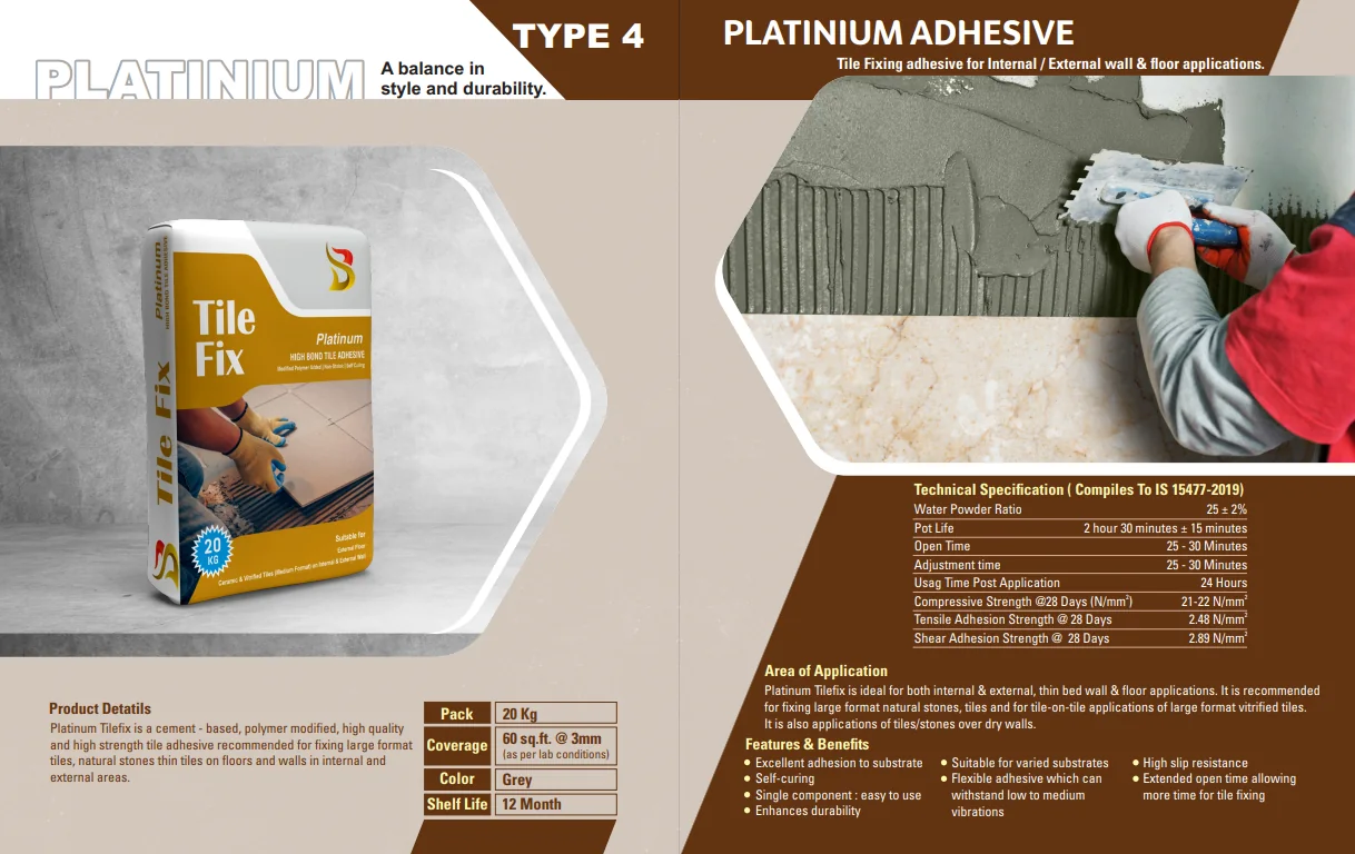 Tile Fix Platinum — technical sheet