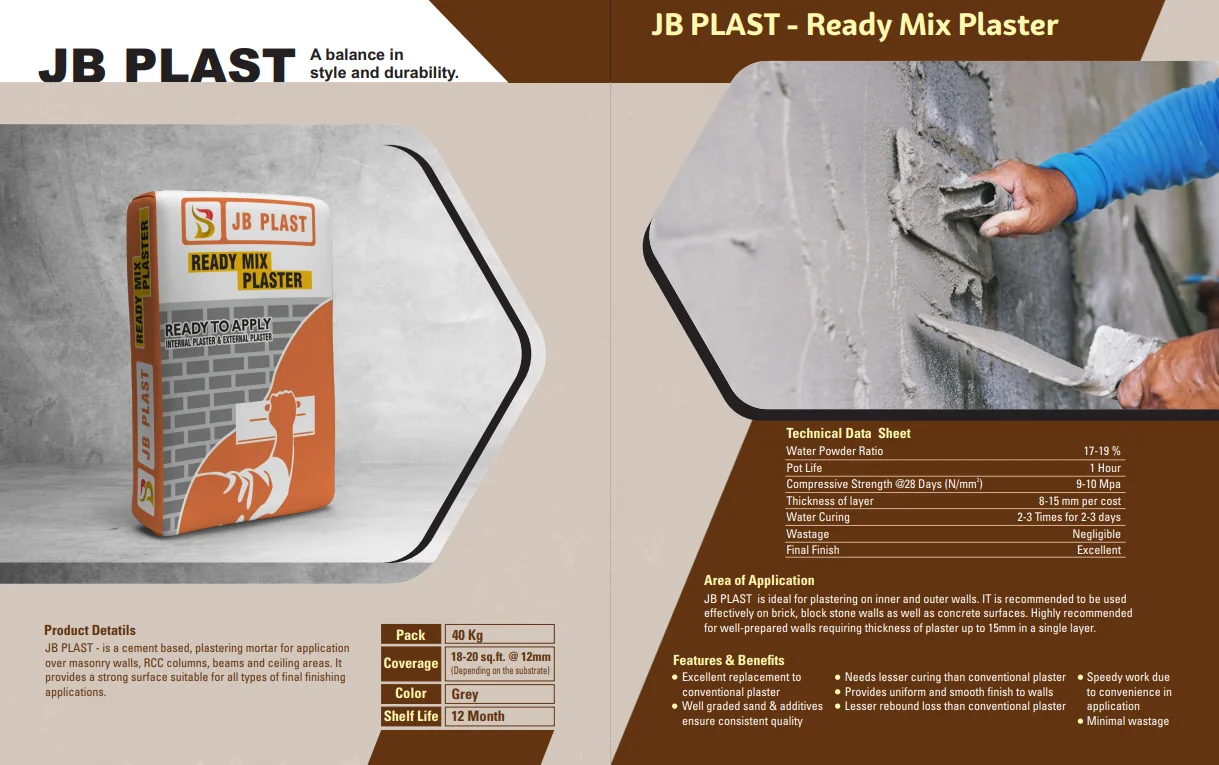 JB Plast — ready mix plaster